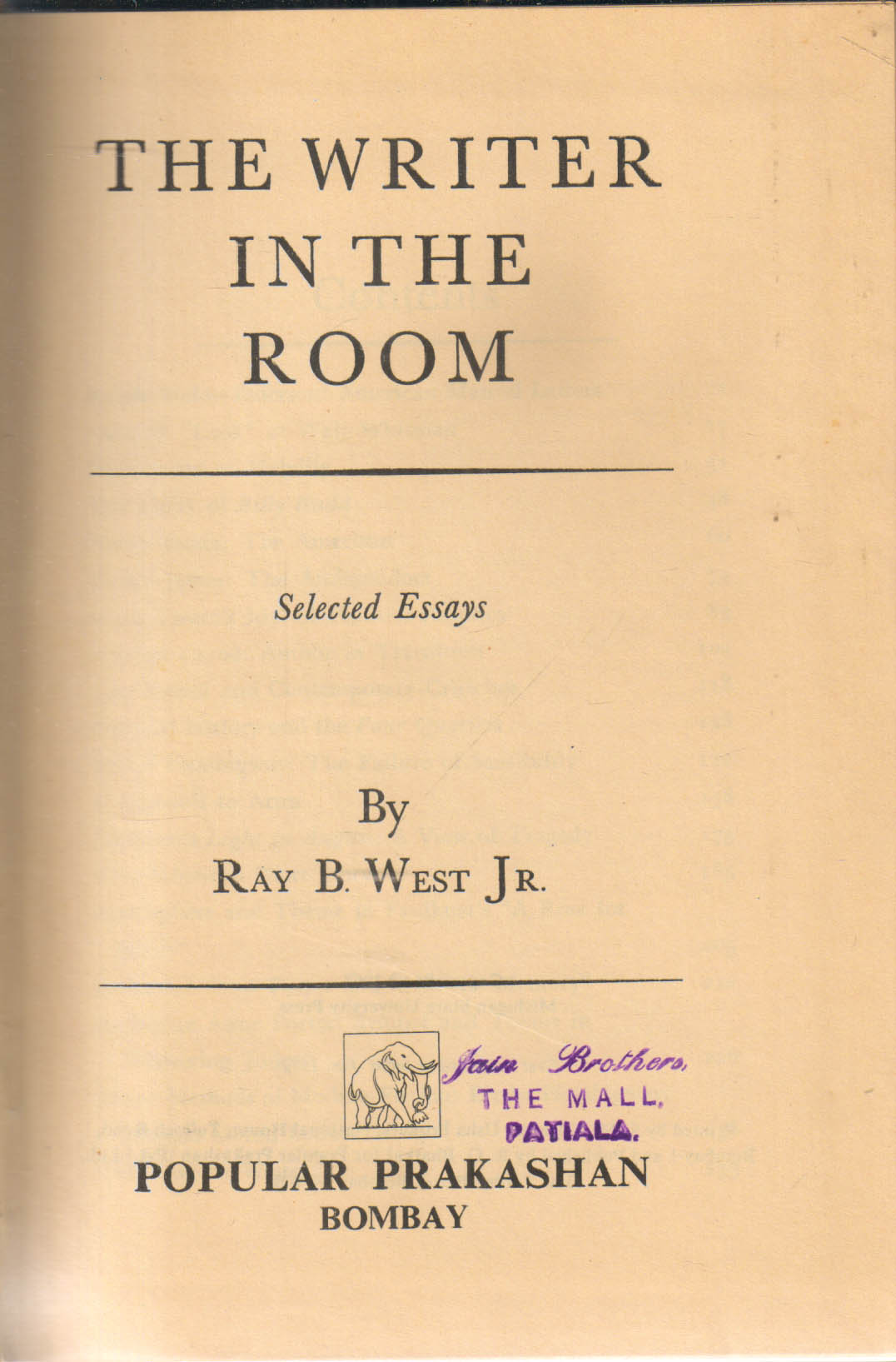 The Writer In The Room 1st Indian Edition
