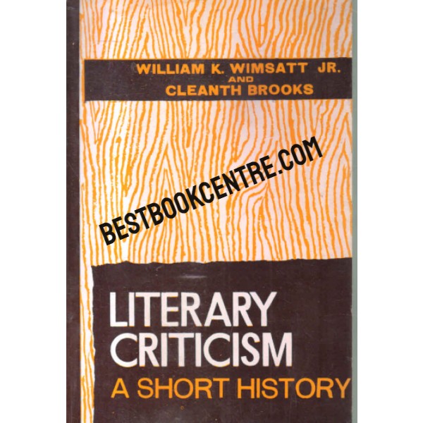 literary criticism a short history