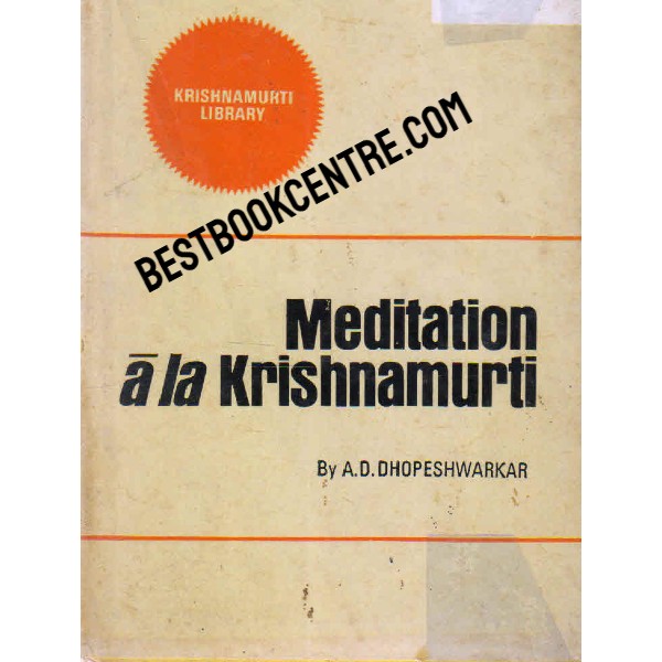Meditation Krishnamurti 1st edition