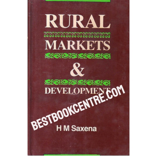 rural markets and development a case study of rajisthan state 1st edition