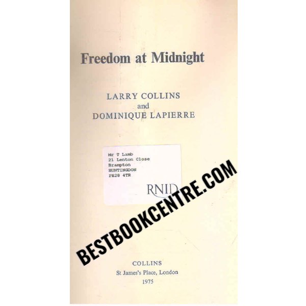 freedom at midnight 1st edition