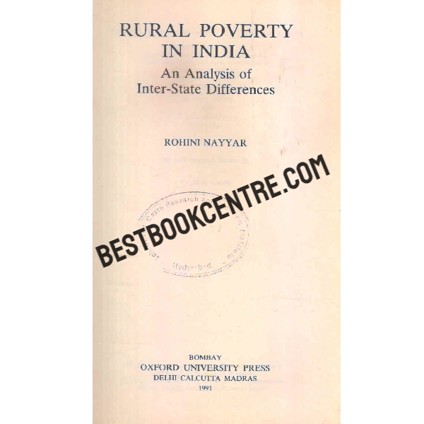 rural poverty in india 1st edition