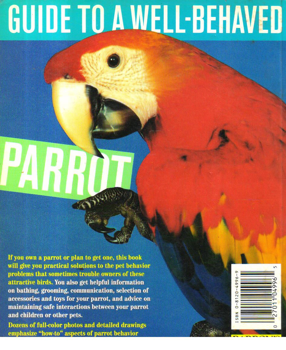 Guide to a Well-Behaved Parrot. 1st editiong