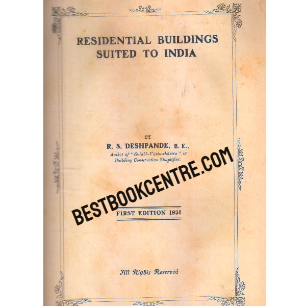 residential buldings suited to india 1st edition