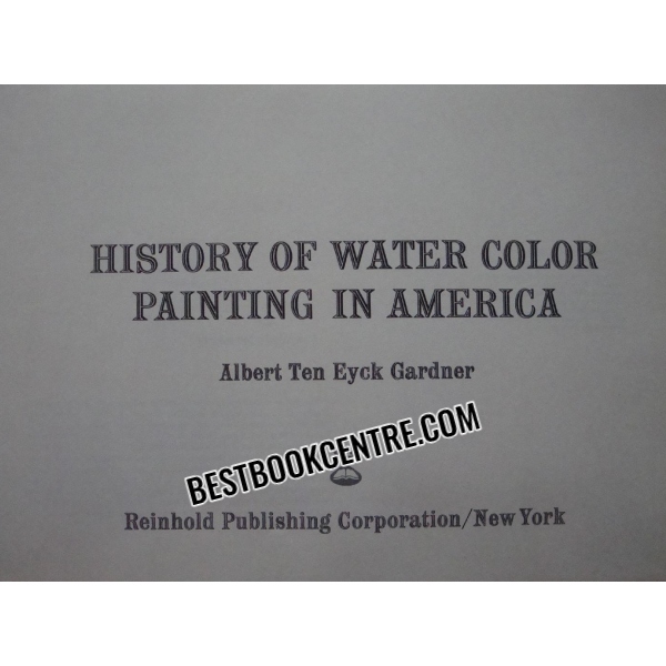 history of water colour printing in America 1st edition