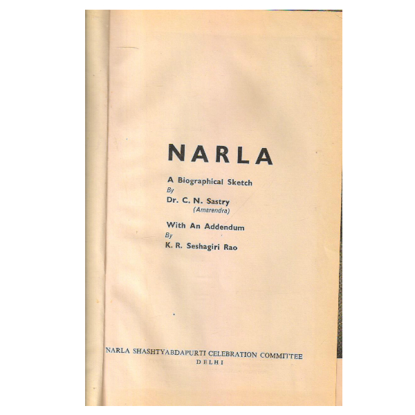 Narla : A Biographical Sketch