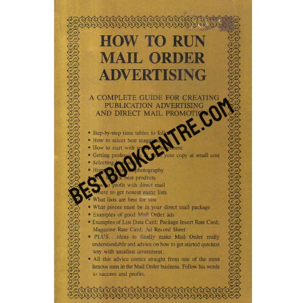 how to run mail order advertising