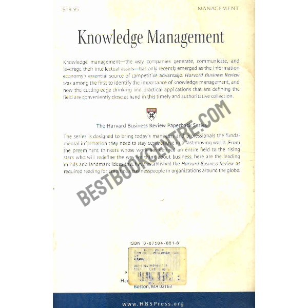Harward Business Review On Knowledge Management