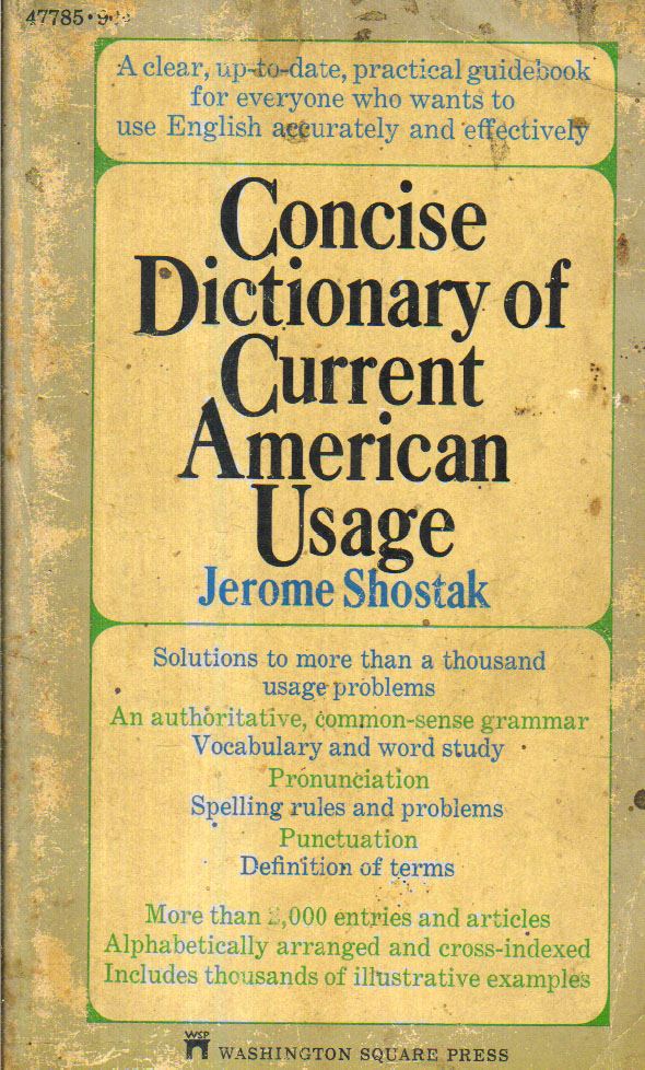 Concise Dictionary Of Current American Usage