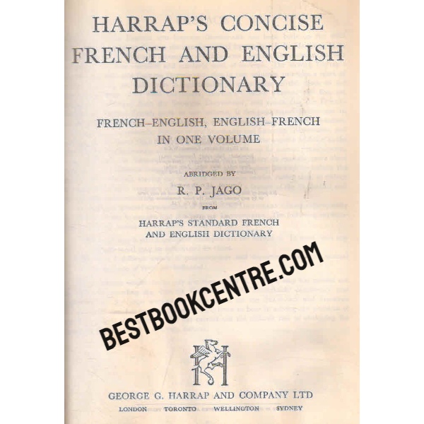 harraps concise french and english dictionary