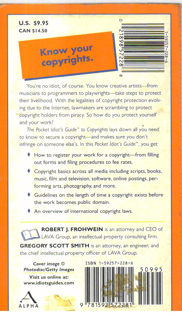 The Pocket Idiot's Guide to Copyrights