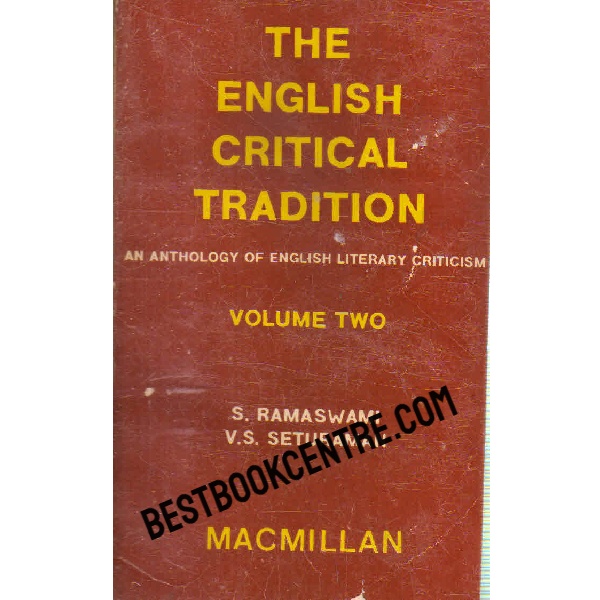 the english critical tradition volume two