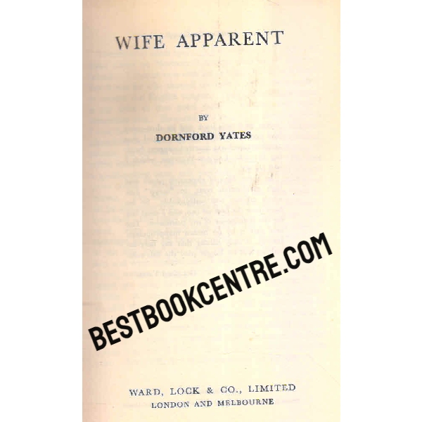 wife apparent 1st edition