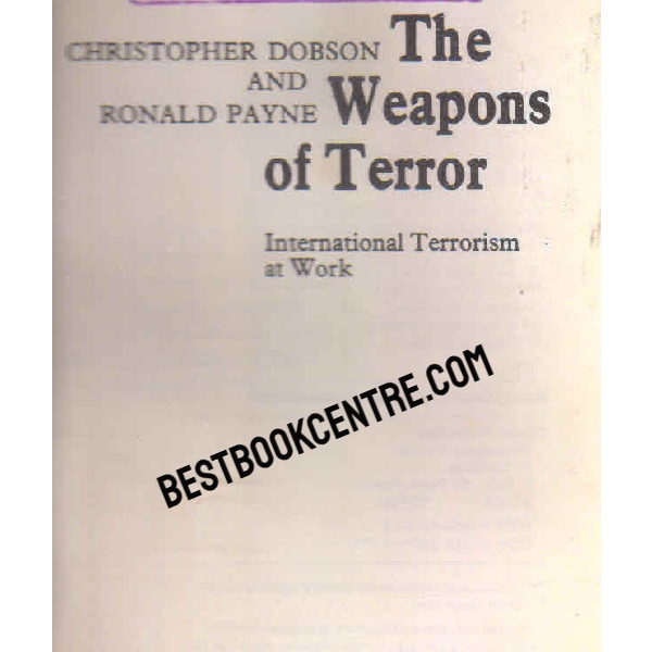 the weapons of terror 1st edition