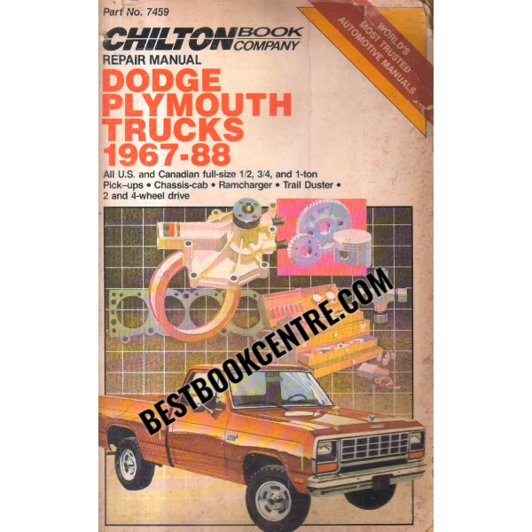 Chilton dodge plymouth trucks 1967 88 [car]