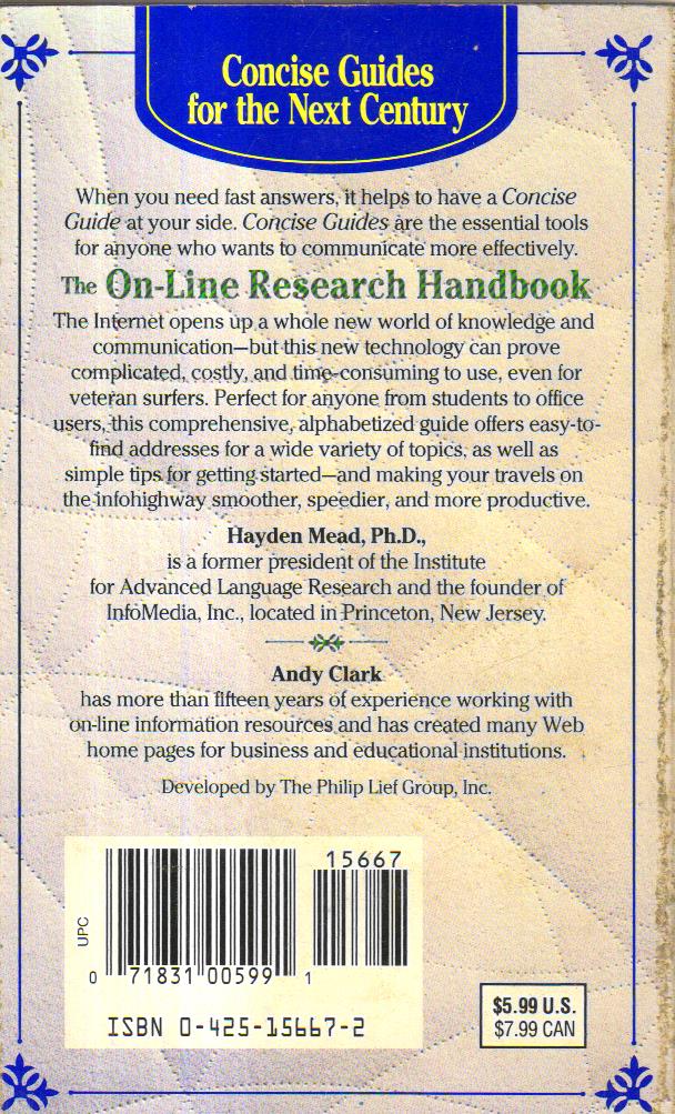 The On-Line Research Handbook.