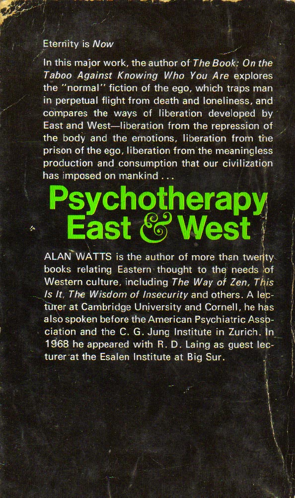 Psychotherapy East and West.