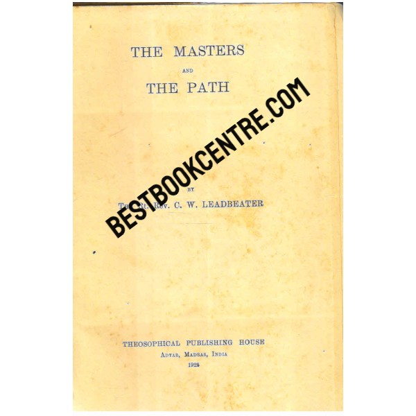 The Masters and the Path 1st edition