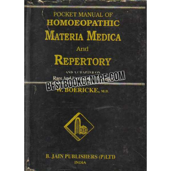 Pocket Manual of Homoeopathic Materia Medica and Repertory 