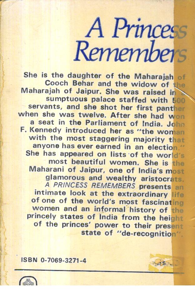 A Princess Remembers the Memoirs of the Maharani of Jaipur