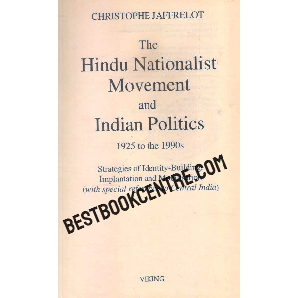 the hindu nationalist movement and indian politics1925 to the 1990s 1st edition