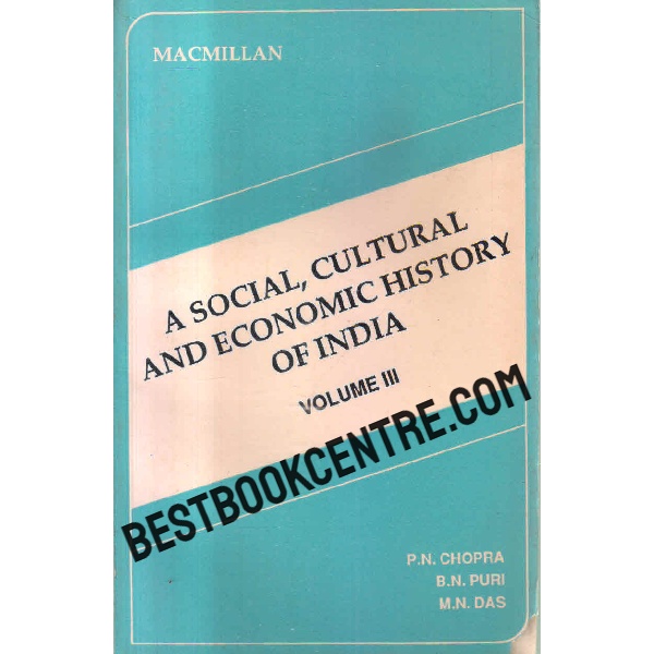 a social cultural and economic history of india 3 valume set