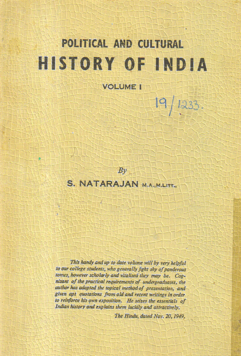 Political & Cultural History of India Volume 1