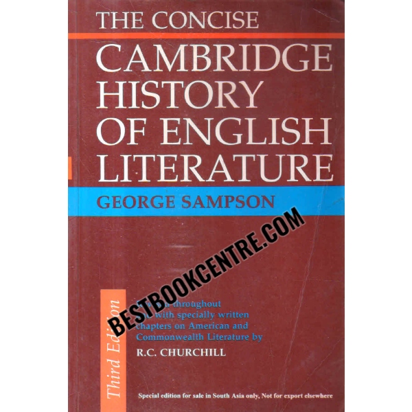 the concise cambridge history of english literature