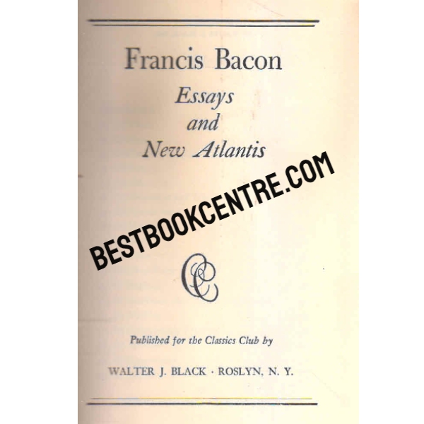 francis bacon essays and new atlantis