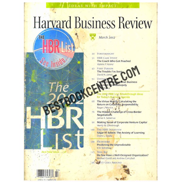 Harvard Business Review March2002