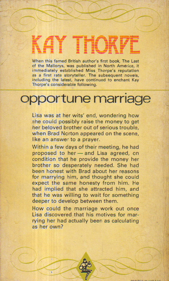 Opportune Marriage