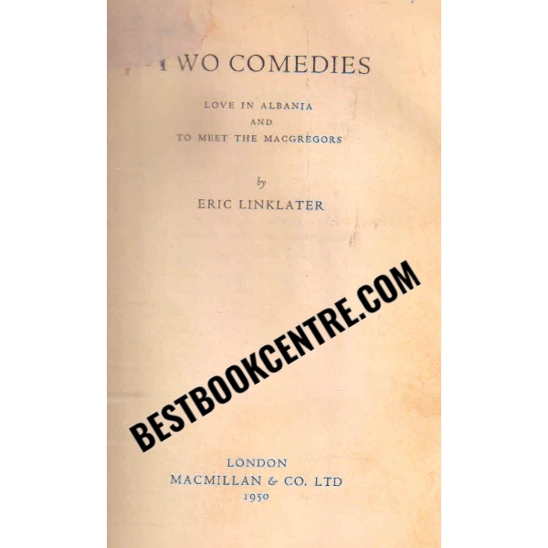 two comedies 1st edition