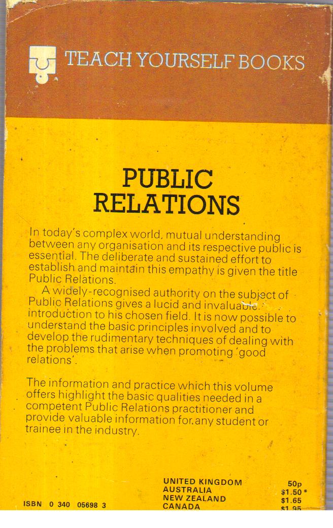 Teach Yourself Public Relations