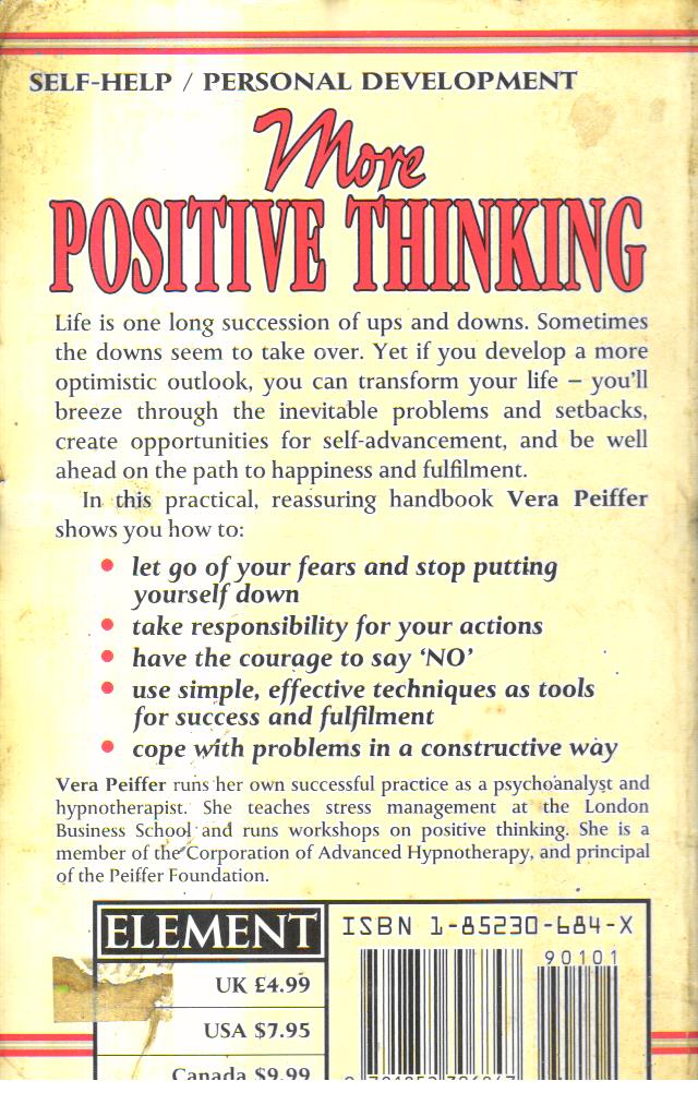 More Positive Thinking.