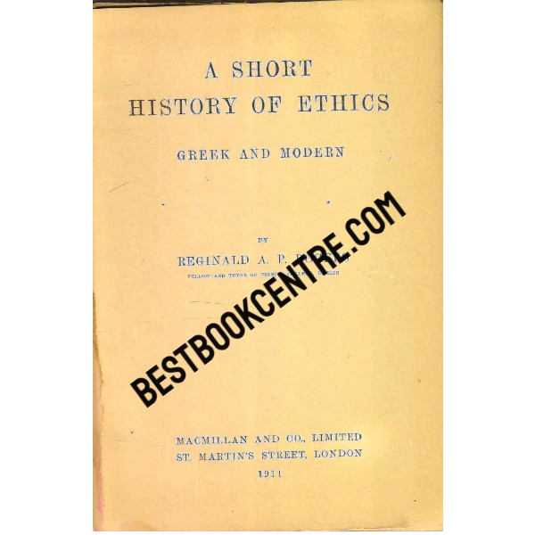 A Short History of Ethics 1st edition