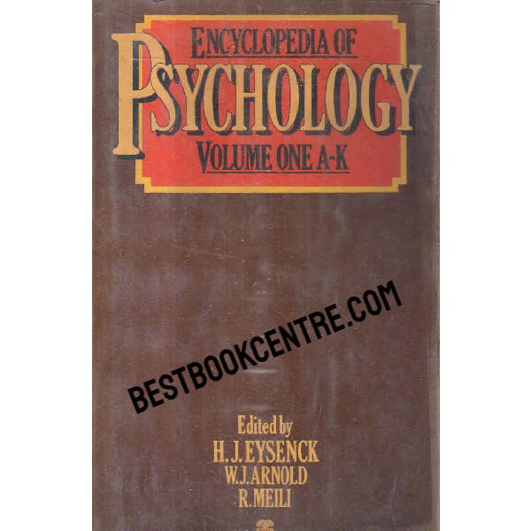 encyclopedia of psychology volume one 