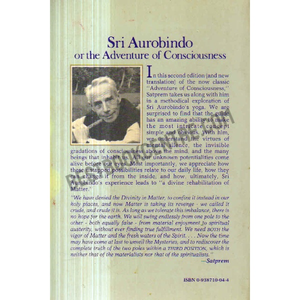 Sri Aurobindo Or The Adventure Of Consciousness