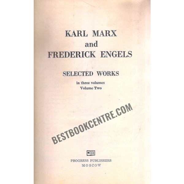 Karl Marx And Frederick Engels selected work volume 1 and 2 set of 2 books