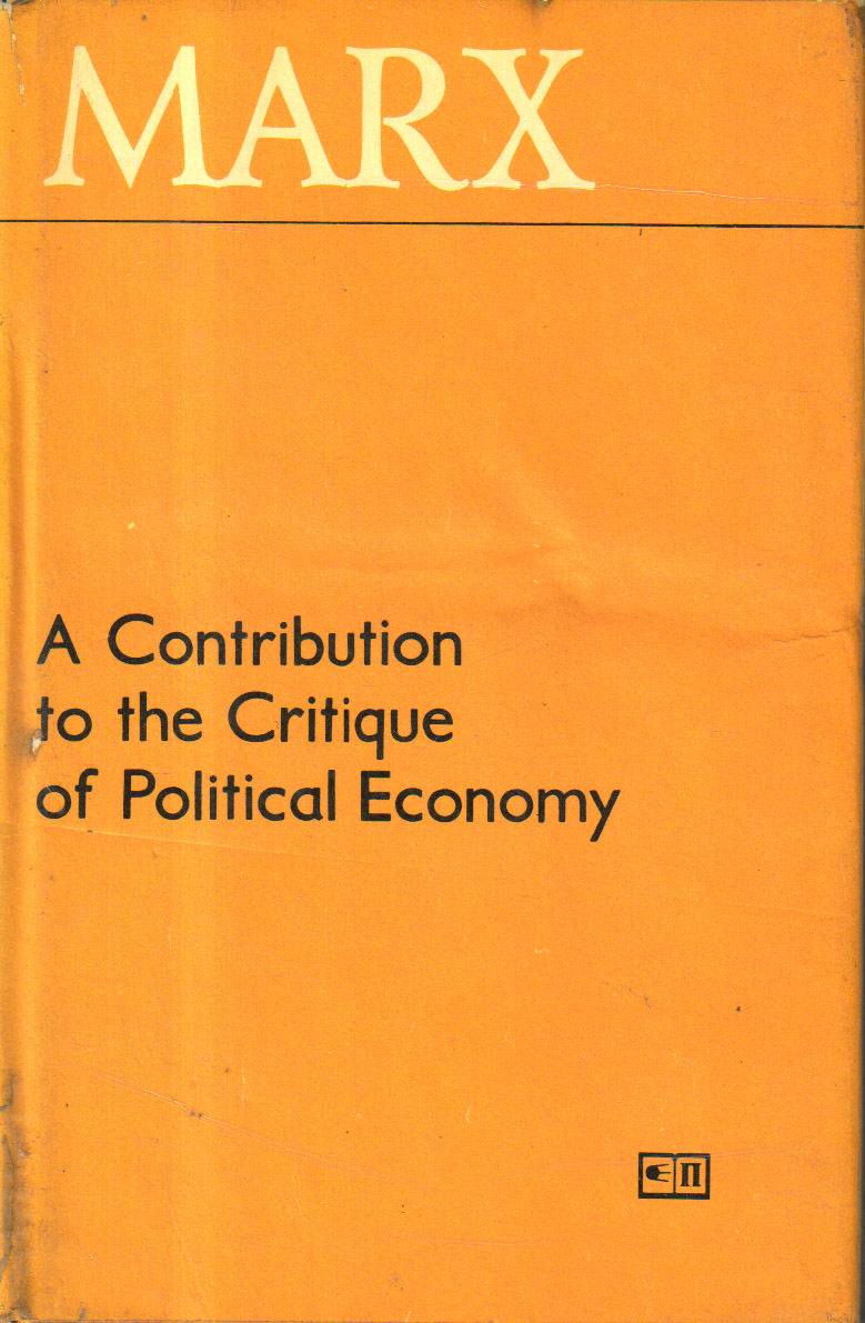 A Contribution to the Critique of Political Economy