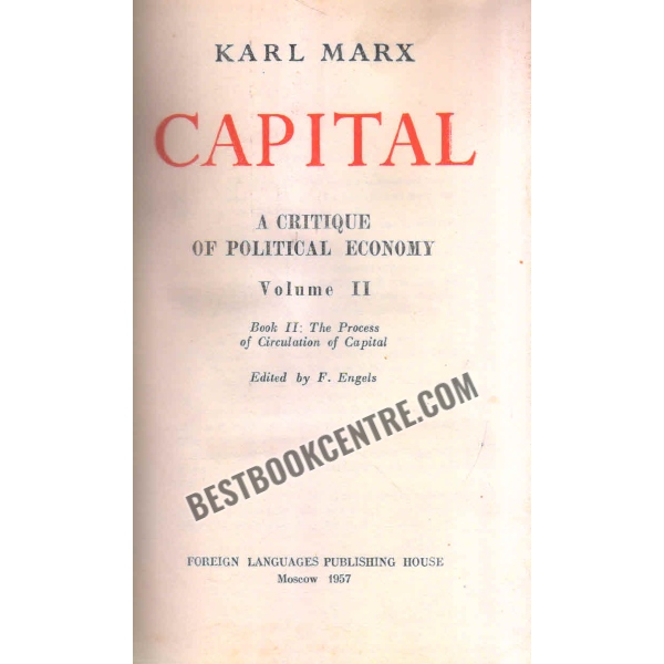 Karl Marx Capital Volume 2 and 3 