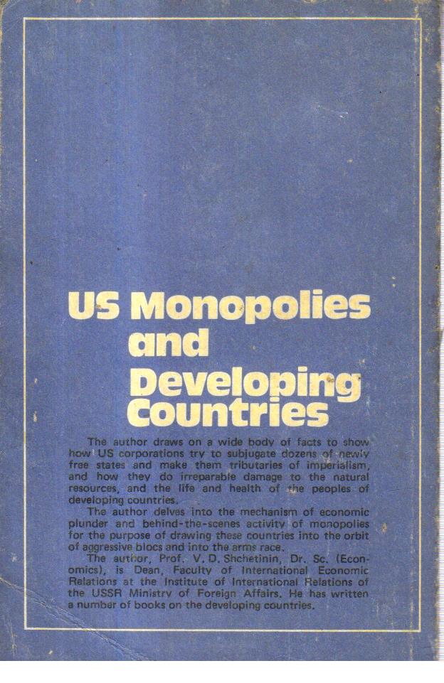 Us Monopolies and Developing Countries.