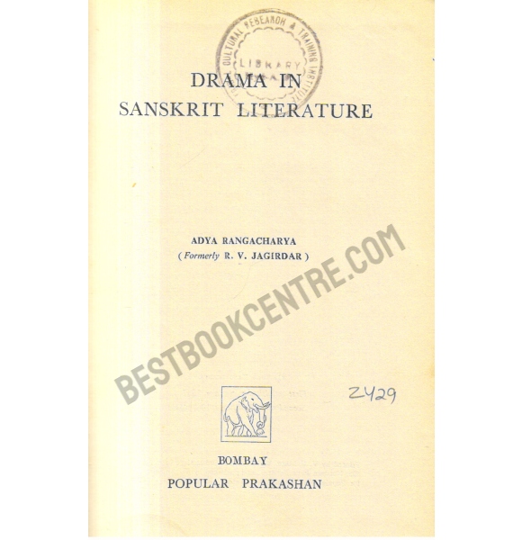 Drama in Sanskrit Literature.