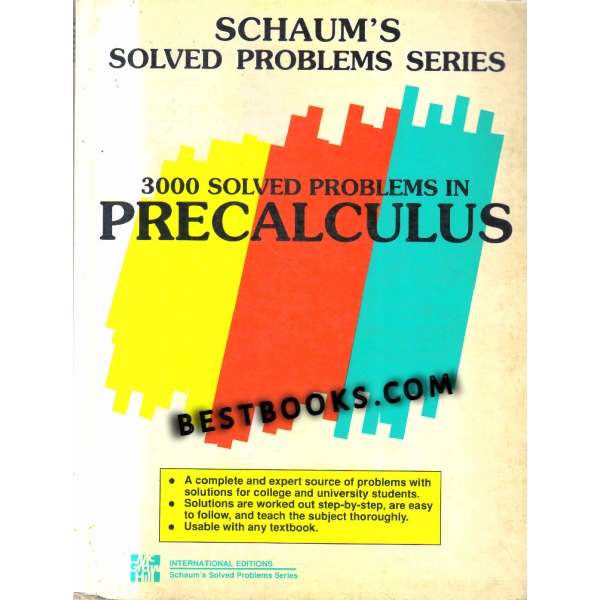 Schaums Solved Problems Series 3000 Solved Problems in Precalculus 