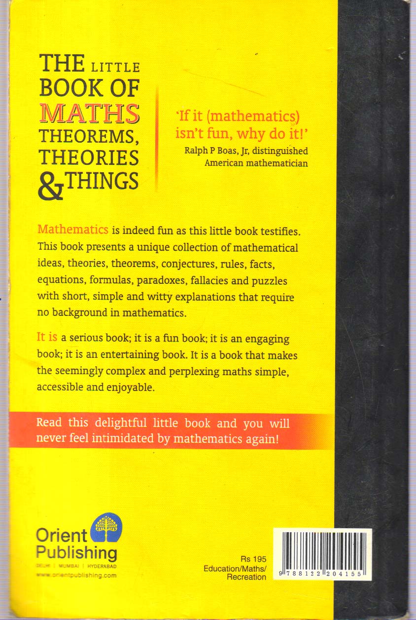 The Little Book of Maths Theorems, Theories and Things