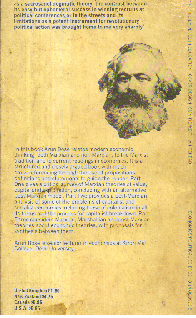 Marxian and Post-Marxian Political Economy.