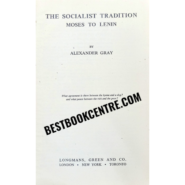 the socialist tradition 1st edition