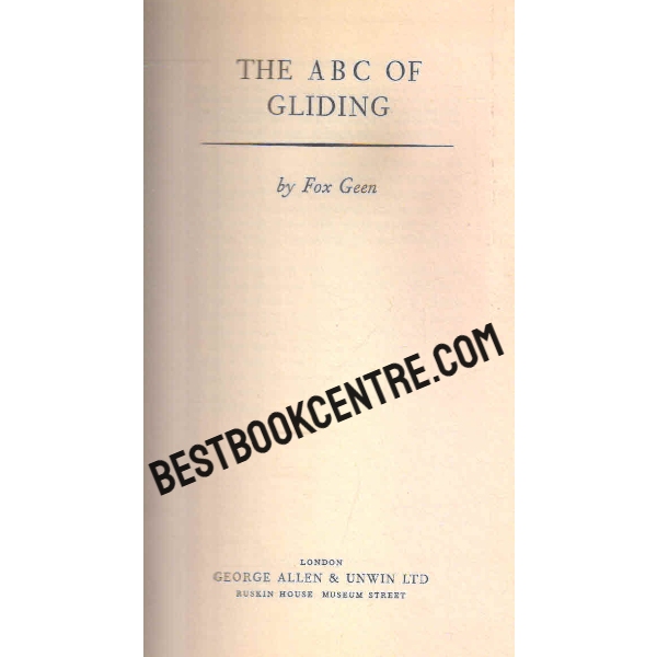 the abc of gliding 1st edition