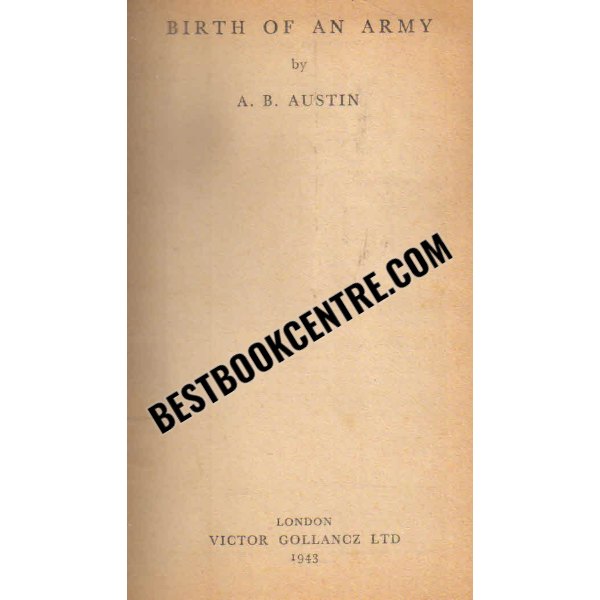 birth of an army 1st edition