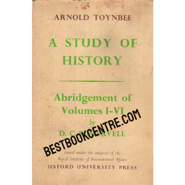 a study of history abridgement of volumes 1 to 5, 8 and 12 (4 books set)