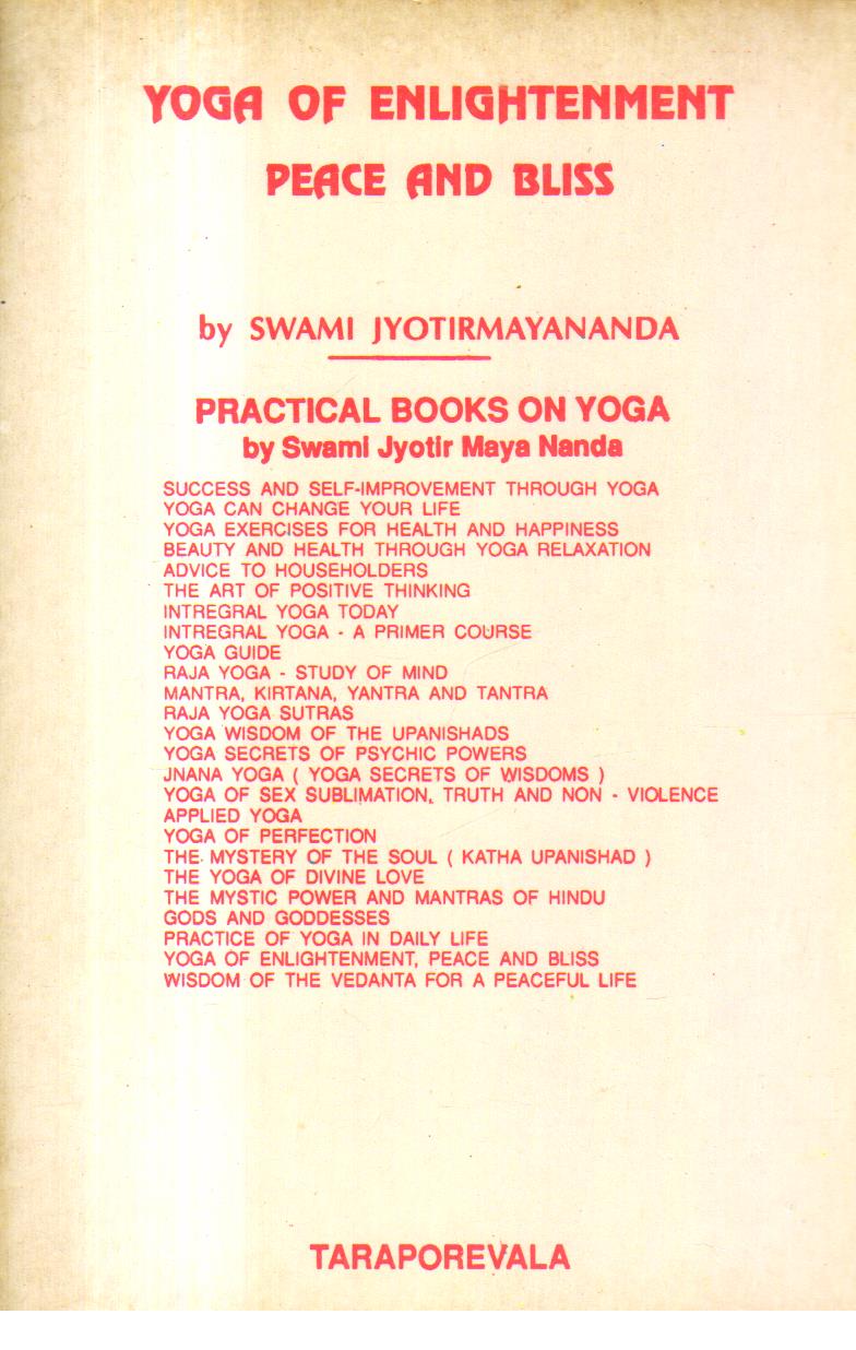 Yoga of Enlightenment Peace and Bliss